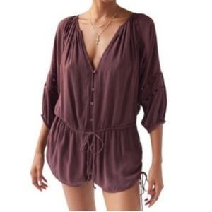 NWOT Urban Outfitters Boho Romper w/ Drawstring Details Size S